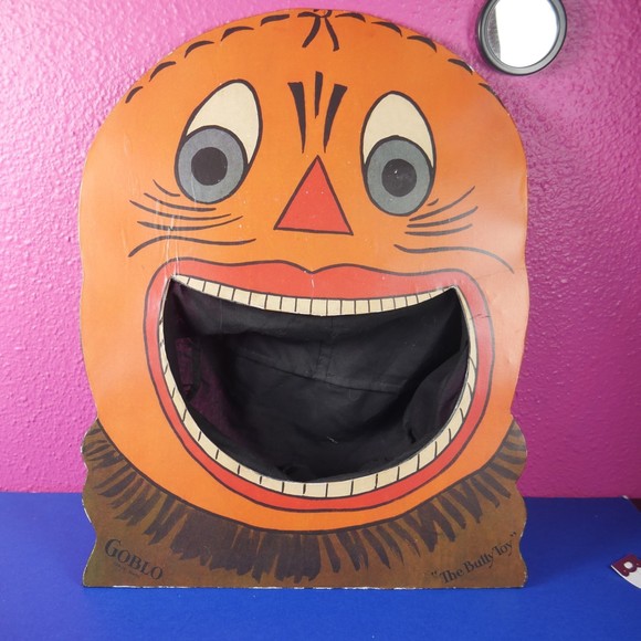 Vintage Halloween Goblo Pumpkin Beanbag Toss Game Bethany Lowe 12x10 - Picture 1 of 13